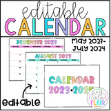 2022-2023 Calendar | Editable or Ready to Print