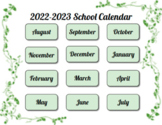 2022-2023 Digital Interactive School Calendar (Monthly and