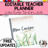 2023-2024 EDITABLE Teacher Planner | Cactus Planner | FREE