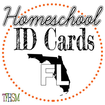 Preview of 2022-2023 Homeschool ID Cards for Teachers and Students - Florida (FL)