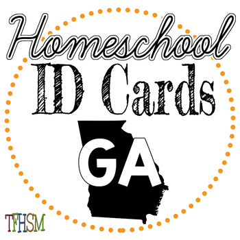 Preview of 2022-2023 Homeschool ID Cards for Teachers and Students - Georgia (GA)