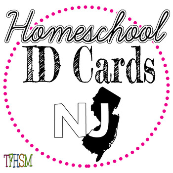 Preview of 2022-2023 Homeschool ID Cards for Teachers and Students - New Jersey (NJ)