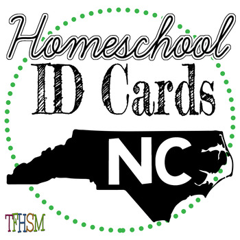 Preview of 2022-2023 Homeschool ID Cards for Teachers and Students - North Carolina (NC)