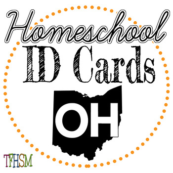 Preview of 2022-2023 Homeschool ID Cards for Teachers and Students - Ohio (OH)