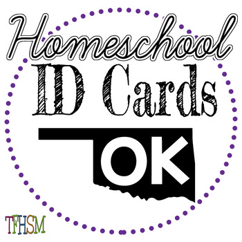 Preview of 2022-2023 Homeschool ID Cards for Teachers and Students - Oklahoma (OK)
