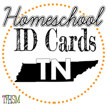 Preview of 2022-2023 Homeschool ID Cards for Teachers and Students - Tennessee (TN)