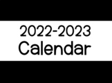 2022-2023 Interactive Promethean ActivInspire Calendar