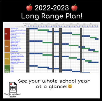 Preview of 2022-2023 Long Range Plan: See Your School Year At a Glance!