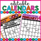 2022 2023 Editable Calendar Monthly Printable
