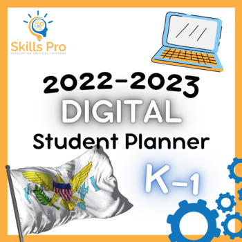 Preview of 2022-2023 STUDENT PLANNER Digital Interactive Graphic Organizer for K-1