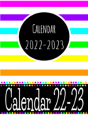 2022-2023 School Calendar ::Editable through Google slides