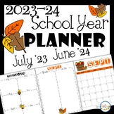 2022-23 School Year Printable Calendar and Teacher Planner Pages FREE