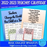 2022-2023 School Year Teacher Calendar