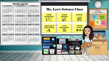 Preview of 2022-2023 Science Editable PPT Syllabus/ Weekly Agenda Classroom
