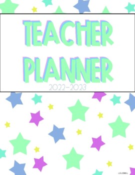 Preview of TEACHER PLANNER | 2022-2023 | RETRO STARRY |