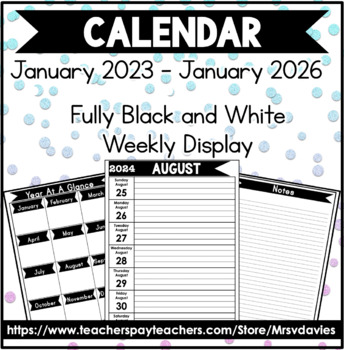 Preview of 2023 - 2025 Calendar