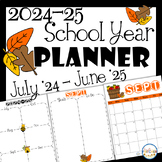 2024-25 School Year Printable Calendar and Teacher Planner