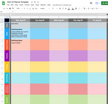 Preview of 2023-24 Simple Planner (Google Sheets)