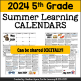 2024 5th Grade Summer Learning Calendars