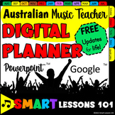 2024 Australian Digital Music Teacher Planner Editable PPT