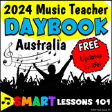 2024 Australian MUSIC TEACHER BINDER Digital Editable Plan