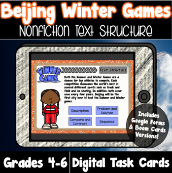 Preview of 2022 Beijing Winter Olympics: Text Structure Digital Task Cards