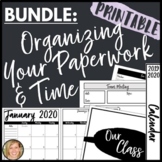 2022-2023 Calendar Printables and Teacher Binder Organization Planner Bundle