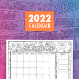 2022 Coloring Calendar