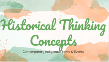 Preview of 2022 Current Indigenous Events: Historical Thinking Concepts