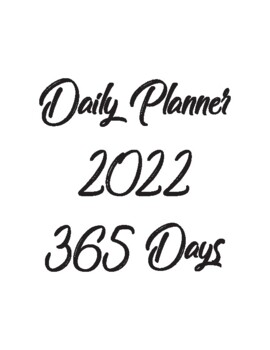 Preview of 2022 Daily planner 365 Days