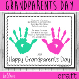 2022 Grandparents Day Handprint and Poem Printable Craft - Art