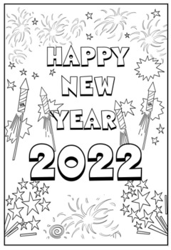 2022 Happy New Year Colouring / Coloring 17 Pages by Climb More Trees
