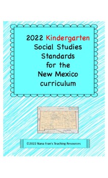 Preview of 2022 New Mexico Kindergarten Social Studies I Can Statement Posters