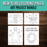 2023 New Year Coloring Worksheet Bundle | Art Projects | J