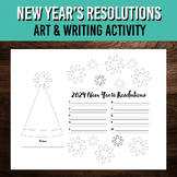 2024 New Year's Resolutions Art and Writing Activity | Jan