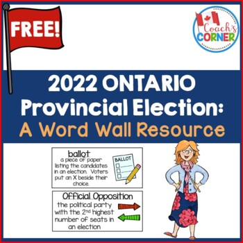 Preview of 2022 Ontario Election Word Wall FREEBIE