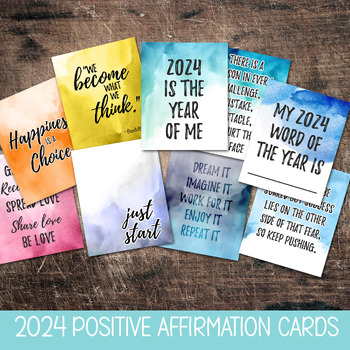 Vision Board Printables for Women, Positive Quote Cards for