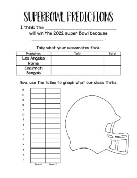 2022 Super Bowl Predictions - Graphing & Coloring Activity