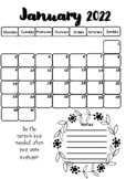 2022 Teacher's Calendar