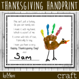 2024 Thanksgiving Day Handprint and Poem Printable Art Craft