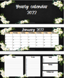 2022 Yearly flower Calendar