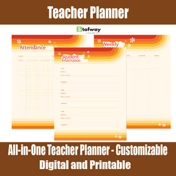 Preview of 2023-2024 All-in-One Teacher Planner - Customizable Digital and Printable
