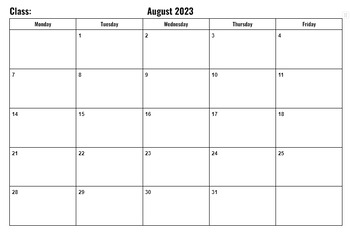 Preview of 2023-2024 Calendar Planning Pages Google Docs