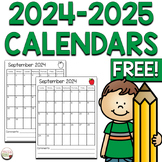 FREE Calendars Planner Pages Printable for 2024-2025
