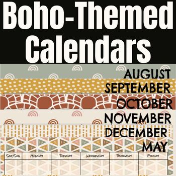 Preview of 2023-2024 Calendars Printable/Digital Template