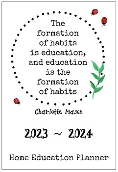 Preview of 2023 ~ 2024 Charlotte Mason Homeschool Planner