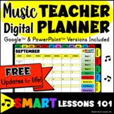 2024-2025 Digital Music Teacher Planner Editable PPT™️ | G