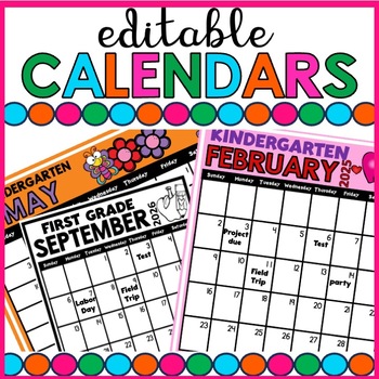 Preview of 2024 2025 Editable Calendar Printable Monthly Template
