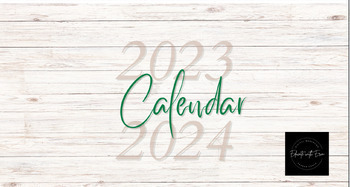 Preview of 2023-2024 Editable Desktop Calendar- Canva Template