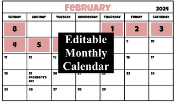 Preview of 2023-2024 Editable Morning Calendar Google Slides